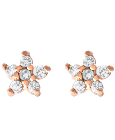 Shop Girls Crew Teeny Tiny Star Stud Earrings In Rose Gold-plated