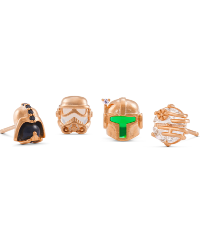 Shop Girls Crew Star Wars Empire Stud Earrings Set In Rose Gold-plated