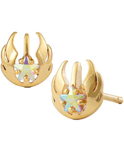 Shop Girls Crew Star Wars Jedi Order Stud Earrings In Gold-plated