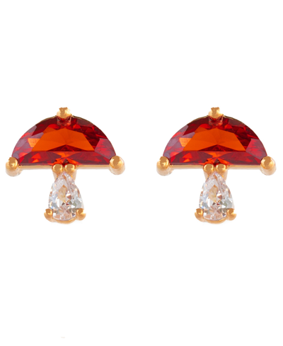 Shop Girls Crew Shroomie Stud Earrings In Gold-plated