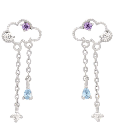 Girls Crew Reigning Clouds Dangle Earrings In Silver-tone