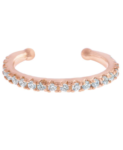 Shop Girls Crew Sparkle Ear Cuff In Rose Gold-plated