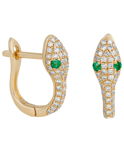 Shop Girls Crew Viper Hoop Earrings In Gold-plated