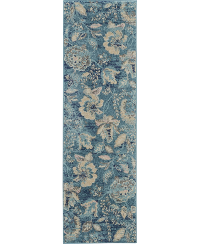 Shop Long Street Looms Peace Pea02 2'3" X 7'3" Runner Rug In Turquoise