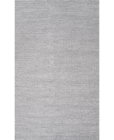 Nuloom Textures Handwoven Caryatid Solid 5' X 8' Area Rug In Light Gray
