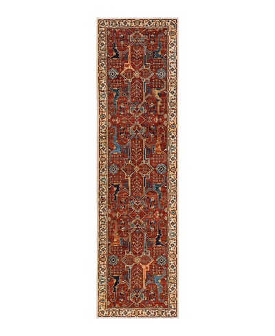 Shop Adorn Hand Woven Rugs Serapi M1971 2'10" X 10'7" Runner Area Rug In Orange