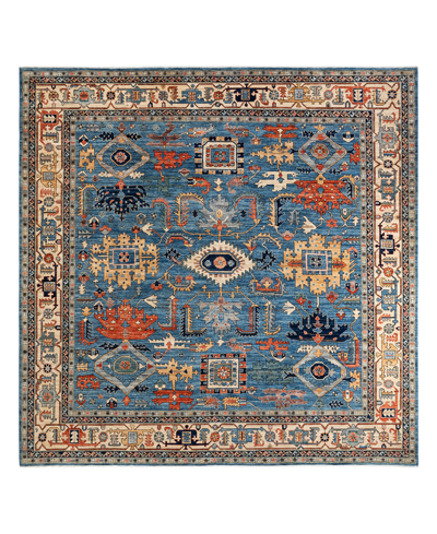 Shop Adorn Hand Woven Rugs Serapi M1971 10'2" X 10'5" Square Area Rug In Mist