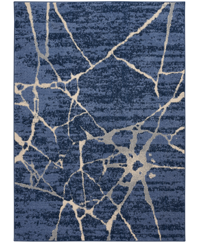 Shop Calvin Klein Ck001 River Flow Rfv05 7'10" X 9'10" Area Rug In Blue