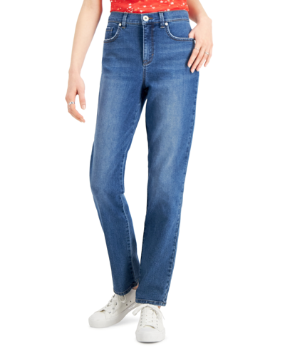 Shop Style & Co Straight-leg Jeans, Created For Macy's In Tundra Blue
