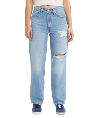 Shop Levi's Women's Mid Rise Cotton 94 Baggy Jeans In Medium