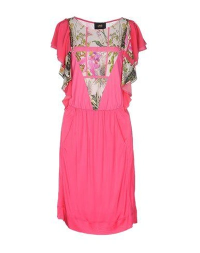 Shop Class Roberto Cavalli Knee-length Dress In Fuchsia