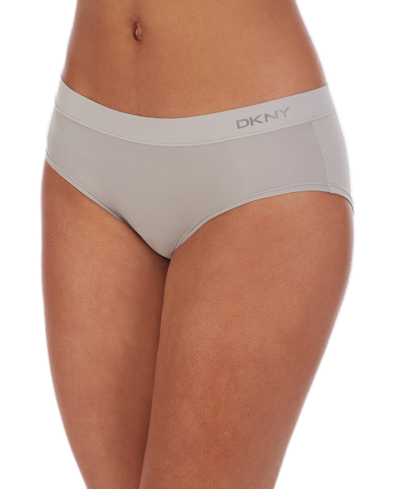 Shop Dkny Litewear Cut Anywear Logo Thong Underwear Dk5026 In Pearl Cream