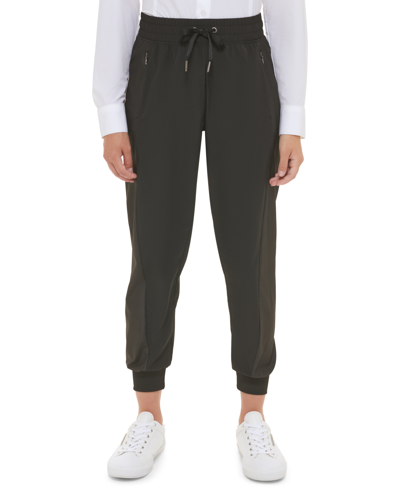 Shop Calvin Klein Performance Women's Ribbed Cuff Joggers In Black