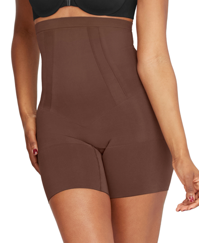 Shop Spanx Oncore High-waisted Mid-thigh Short In Chestnut B