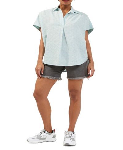 Shop French Connection Women's Bea Dobbie Rhodes Top In Glacier Moonlite Mav