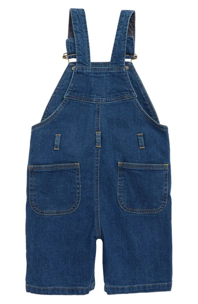 Shop Dotty Dungarees Kids' Stonewash Stretch Cotton Denim Shortalls In Blue