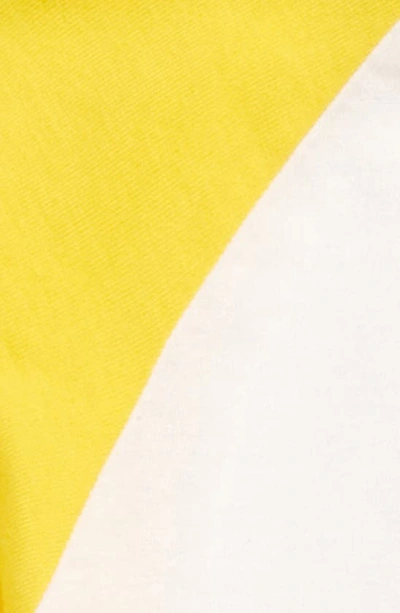 Shop Dotty Dungarees Kids' Colorblock Raglan Sleeve Cotton Baseball T-shirt In Yellow