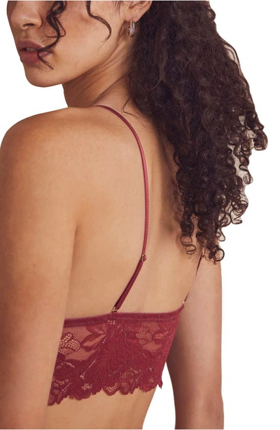 Shop Free People Intimately Fp Everyday Lace Longline Bralette In Rosewood