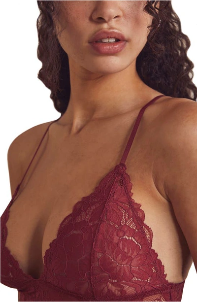 Shop Free People Intimately Fp Everyday Lace Longline Bralette In Rosewood