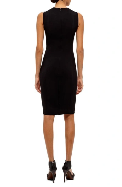 Akris V-neck Sleeveless Knit Midi Dress In Black