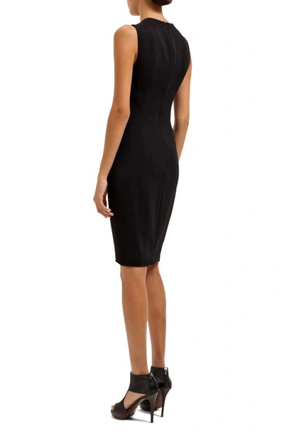 Akris V-neck Sleeveless Knit Midi Dress In Black
