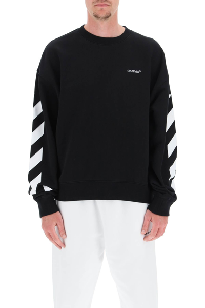 Shop Off-white Diag Motif Sweatshirt In Black