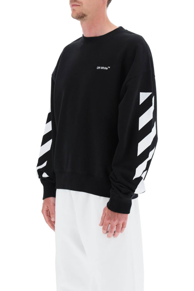 Shop Off-white Diag Motif Sweatshirt In Black