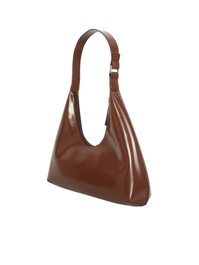 Shop By Far Amber Sequoia Semi Patent Leather Bag In Brown