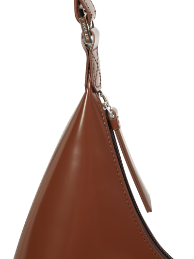 Shop By Far Amber Sequoia Semi Patent Leather Bag In Brown