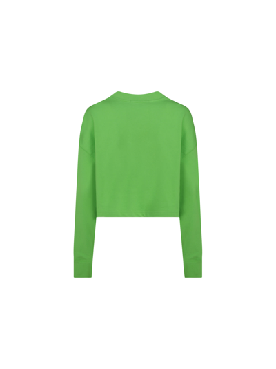 Shop Msgm Sweatshirt In Light Green