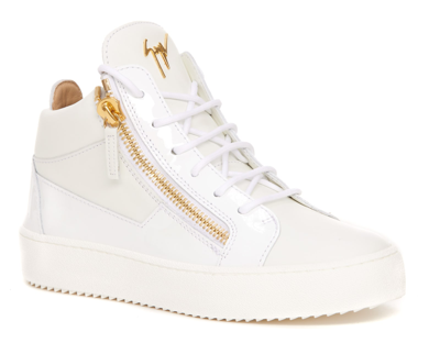 Shop Giuseppe Zanotti Mid Top Sneakers In White