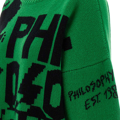 Shop Philosophy Di Lorenzo Serafini Wool Sweater In Green