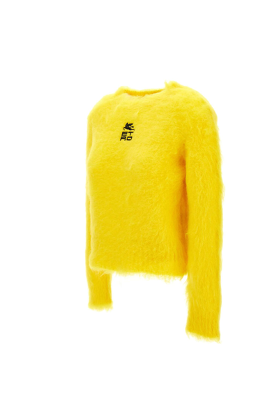 Shop Etro Mohair Sweater In Yellow