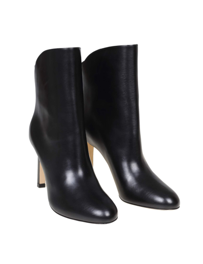 Jimmy Choo Karter Ab 85 Ankle Boot In Black Leather In Black