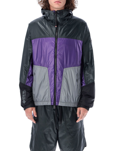 Shop Moncler Peyrus Hooded Jacket In Grey Violet