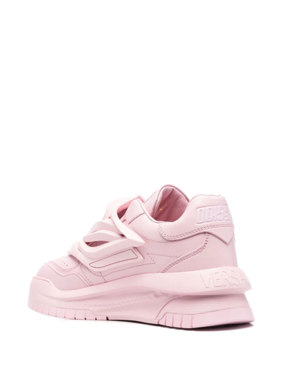 Shop Versace Odissea Low-top Sneakers In Pink