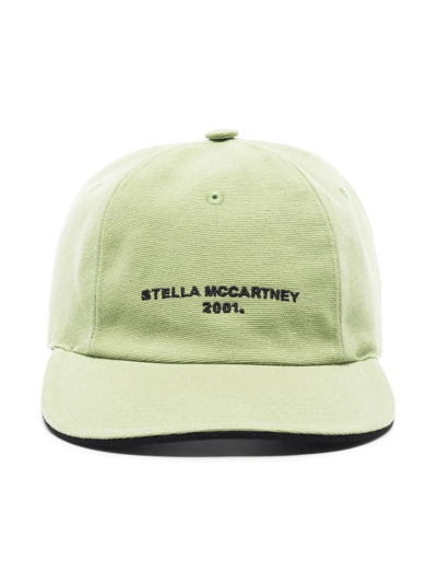 Shop Stella Mccartney Logo-embroidered Baseball Cap In Green