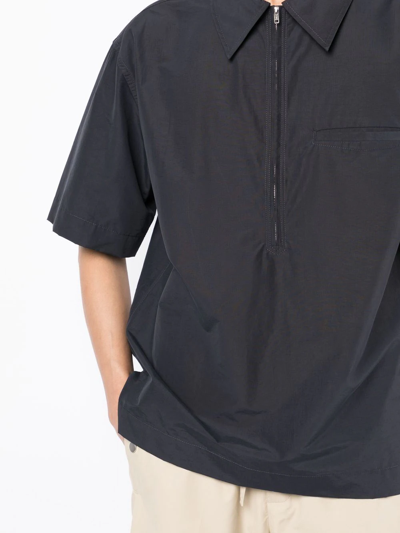 3.1 Phillip Lim Half-zip Polo Shirt In Black