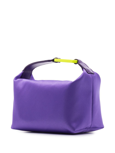 Eéra Violet Mini Moon Satin Tote Bag In Purple