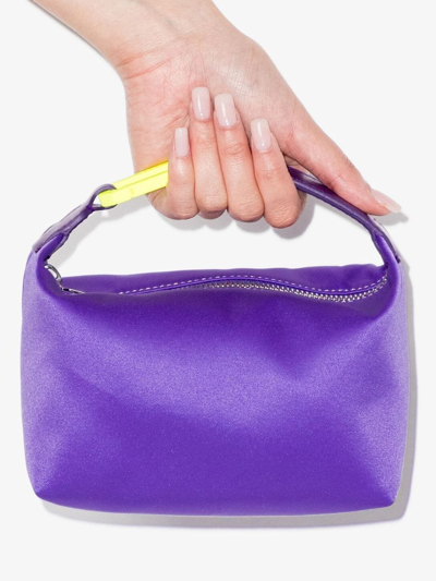 Eéra Violet Mini Moon Satin Tote Bag In Purple