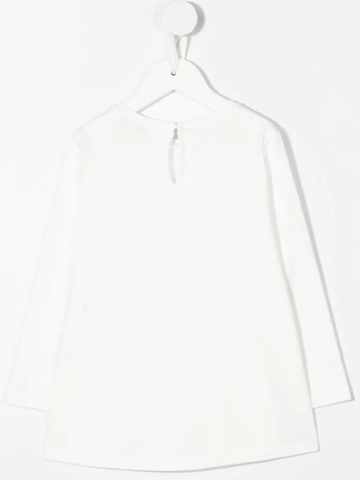 Monnalisa Graphic-print Cotton T-shirt In White