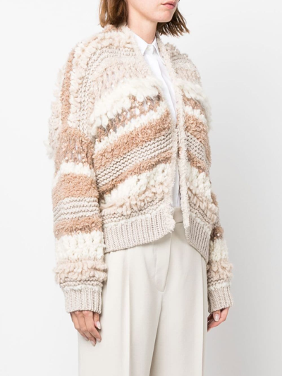Brunello Cucinelli Argyle Knit Cashmere Vest In Neutrals