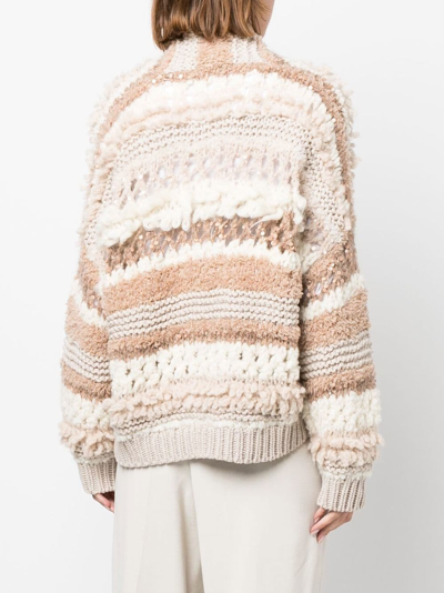 Brunello Cucinelli Argyle Knit Cashmere Vest In Neutrals