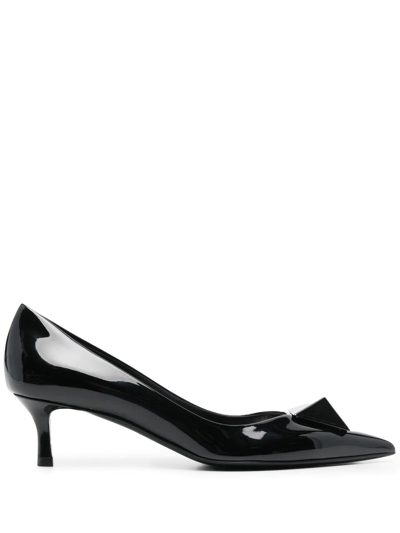 Shop Valentino One Stud 60mm Patent-leather Pumps In Black