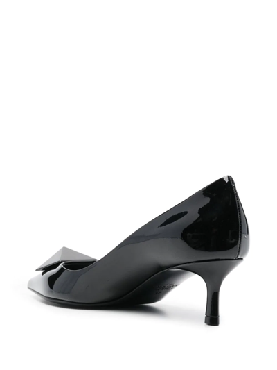 Shop Valentino One Stud 60mm Patent-leather Pumps In Black