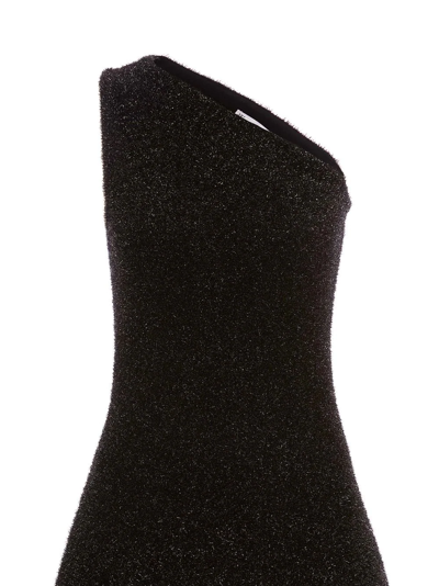 Shop Jw Anderson Bumper-tube One-shoulder Minidress In Black