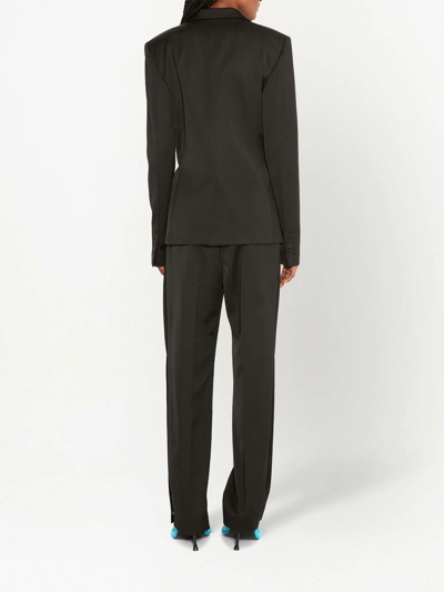 Shop Jw Anderson Chain-detailed Single-breasted Blazer In Black