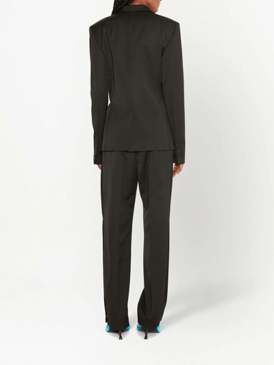 Jw Anderson Chain Link Peak Lapel Single-breasted Blazer In Black