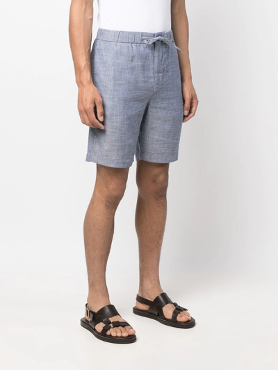 Frescobol Carioca Linen-cotton Deck Shorts In Blue