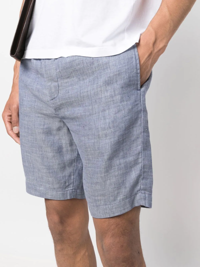 Frescobol Carioca Linen-cotton Deck Shorts In Blue
